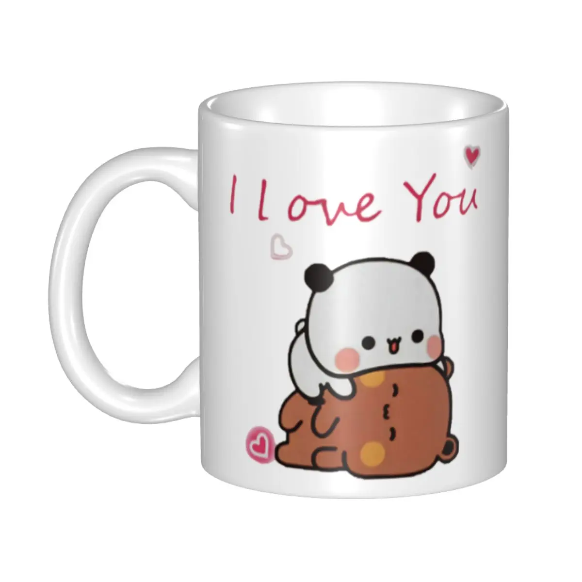 

Panda And Brownie Coffee Mug DIY Personalized True Love BuBu DuDu Couple Ceramic Tea Milk Mug Cup