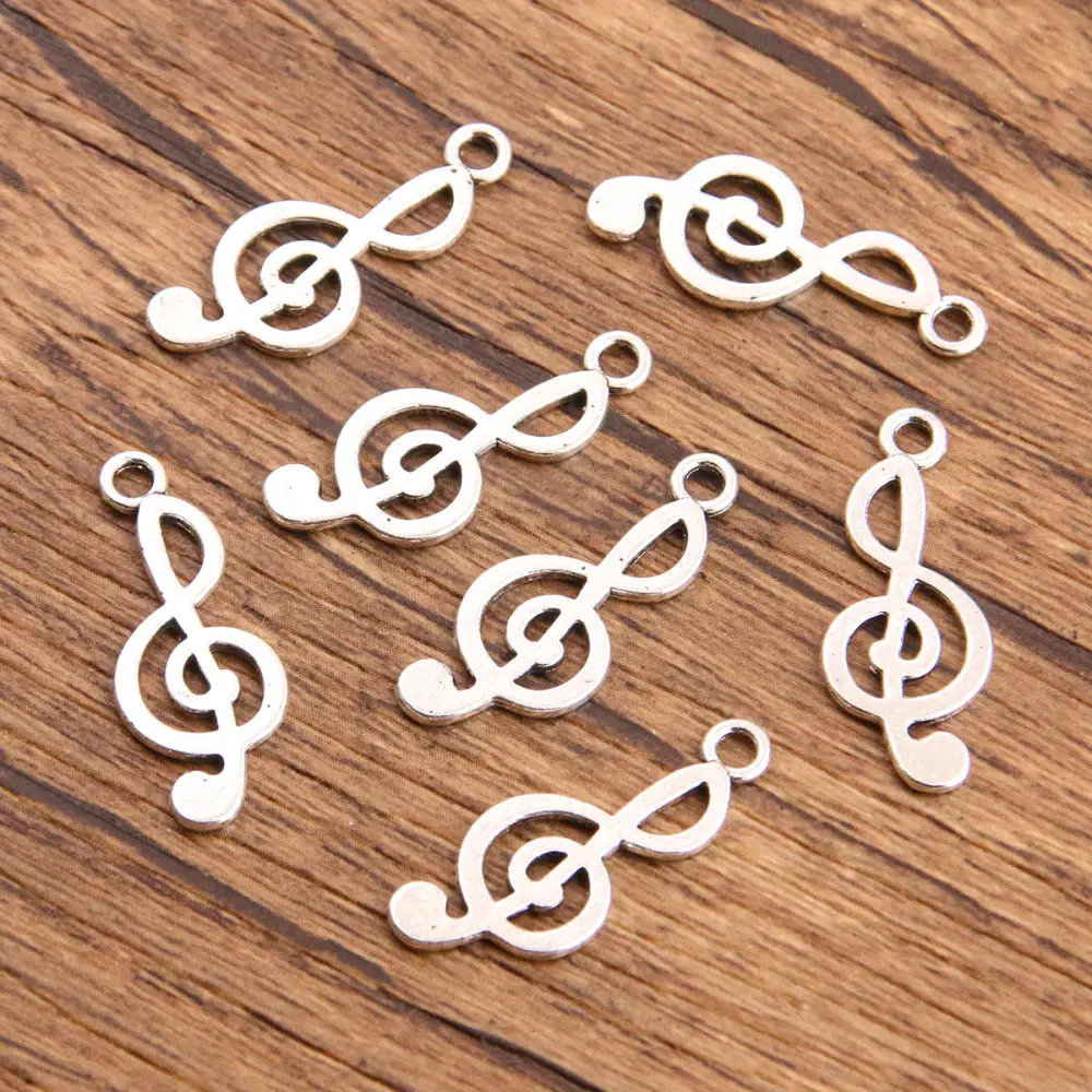 Retro Music Theme Alloy Charms Musical Instrument Shapes Guitar Piano Microphone Note Pendants Jewelry Making Diy Supplies