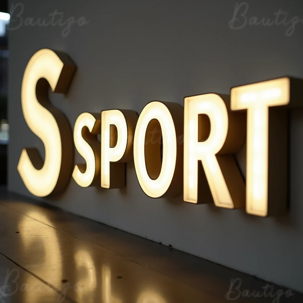 Custom 3D Illuminated LED Metal Letters Sign For Business Storefront Outdoor Waterproof Frontlit Light Up Advertising Signage