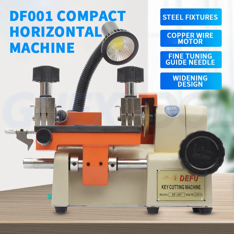 Horizontal Electronic Key Machine Portable Key Copier DF-001 Desktop Electronic Key Carving Compact Key Duplicator Machine