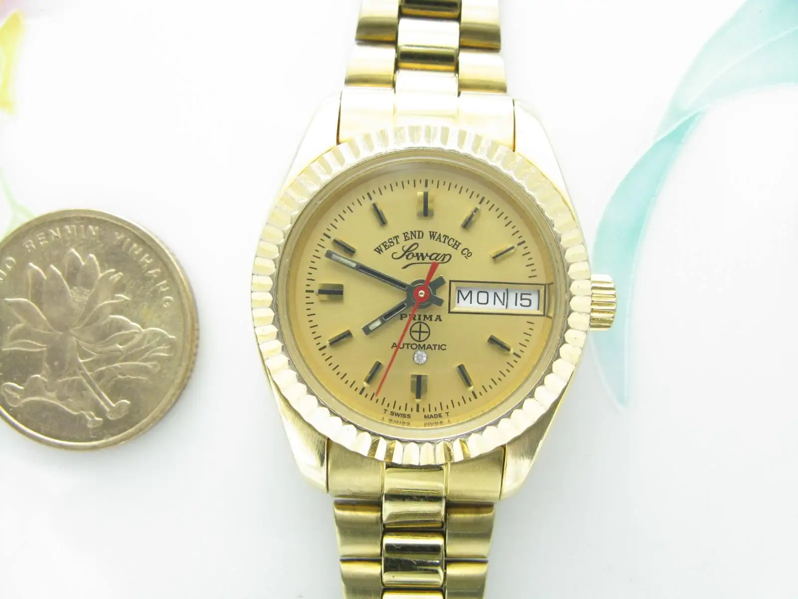 Westend sowar Gold-plating automatic women's watch ETA 2688（second-hand）