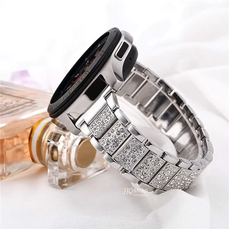 20 mm 22 mm Diamant-Metallarmband für Samsung Watch 3 41 mm 45 mm S3 Frontier für Huawei Uhrenarmband GT4 Armband Universal-Armband
