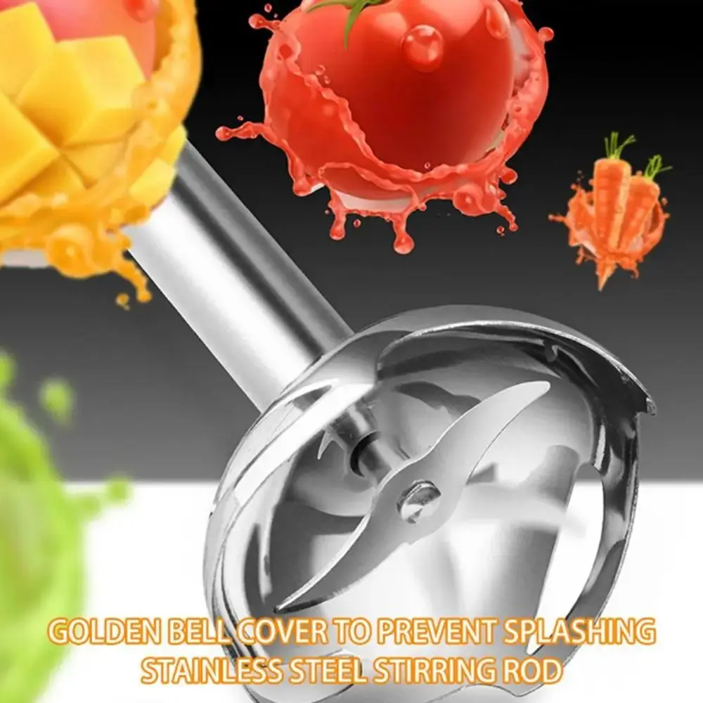 Detachable Handheld Food Processor Stick White Quiet Operation Electric Food Mixer BPA-Free One-Button Control