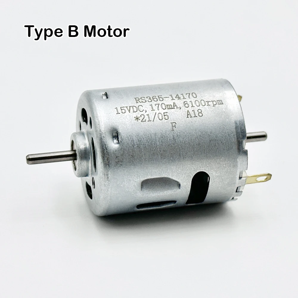 DC 6V 12V 24V RS-365 Double Shaft Carbon Brush Motor 2400-10300RPM Strong Magnet High Torque for Sweeper Side Sweep Accessories