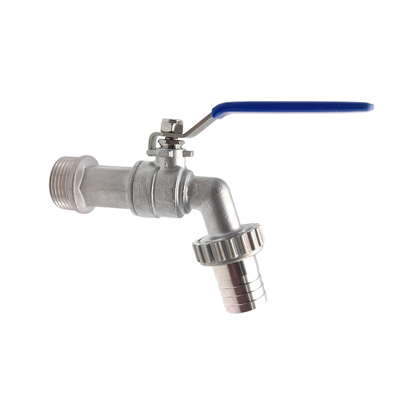 304 Stainless Steel Hose Bibcock Tap Ball Valve 1/2