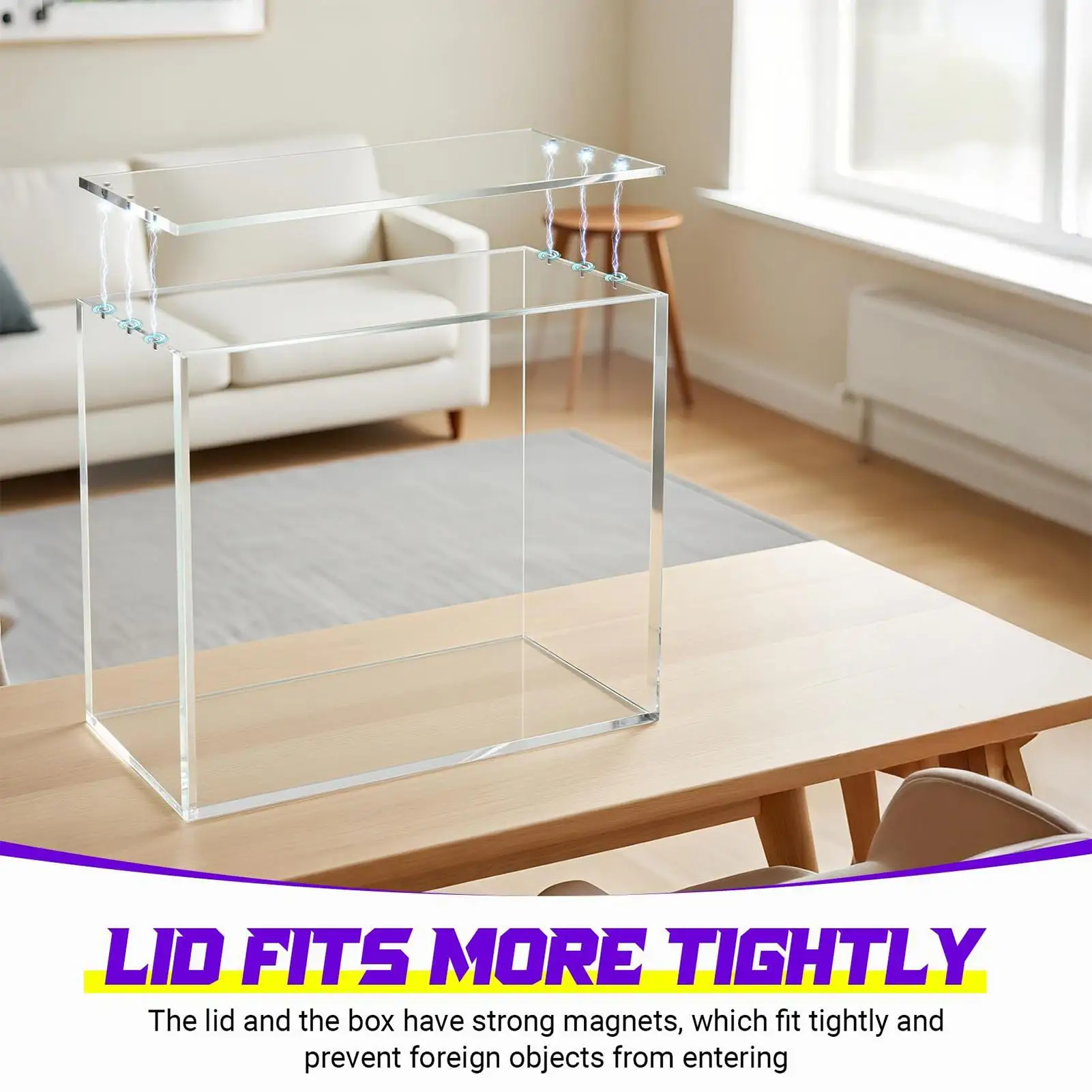Acrylic Display Case Booster Box Storage Case Acrylic Protector UV Protection Organizer for Cards Perfume Shelf Museum Home