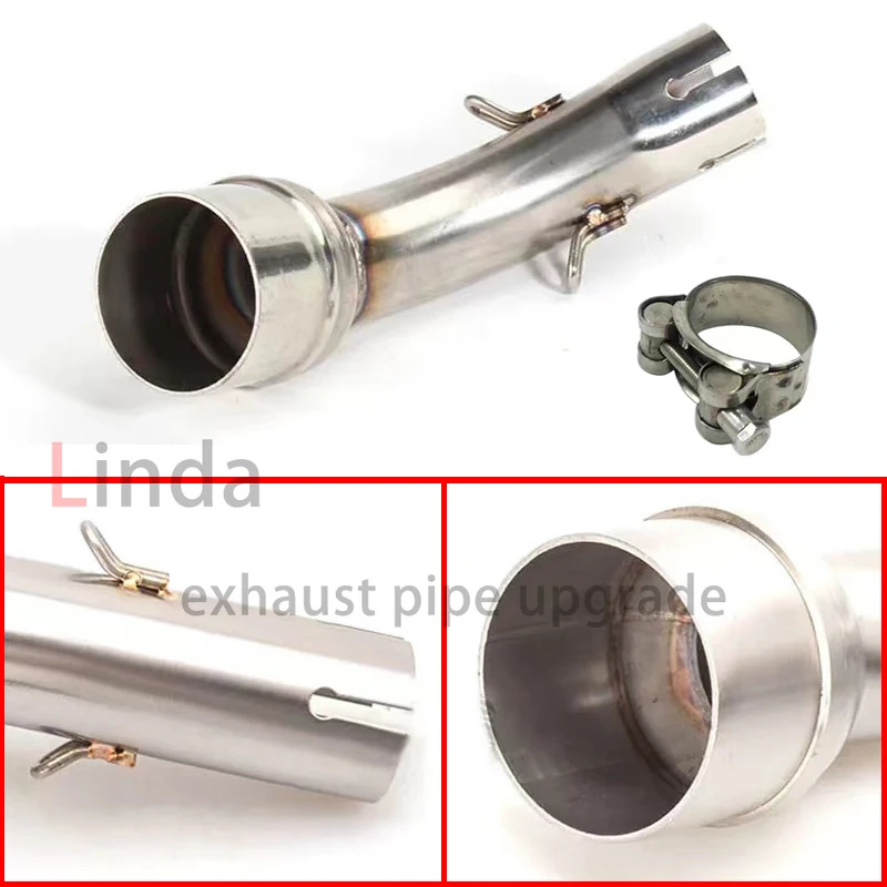 

51mm For YAMAHA YZF R25 R30 R3 mt07 2015-2018 years Motorcycle Original Factory Exhaust Mid Connecting Link Pipe Adapter Elbow