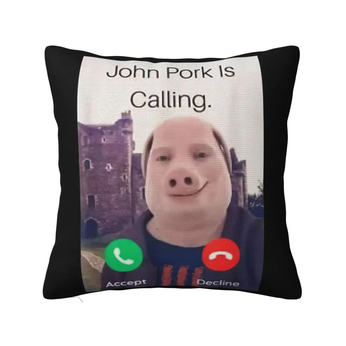 John Pork Is Calling Answer Call Phone Dakimakura Cushion Cover Pillow Covers Decorative Pillow Case Pillow Cover