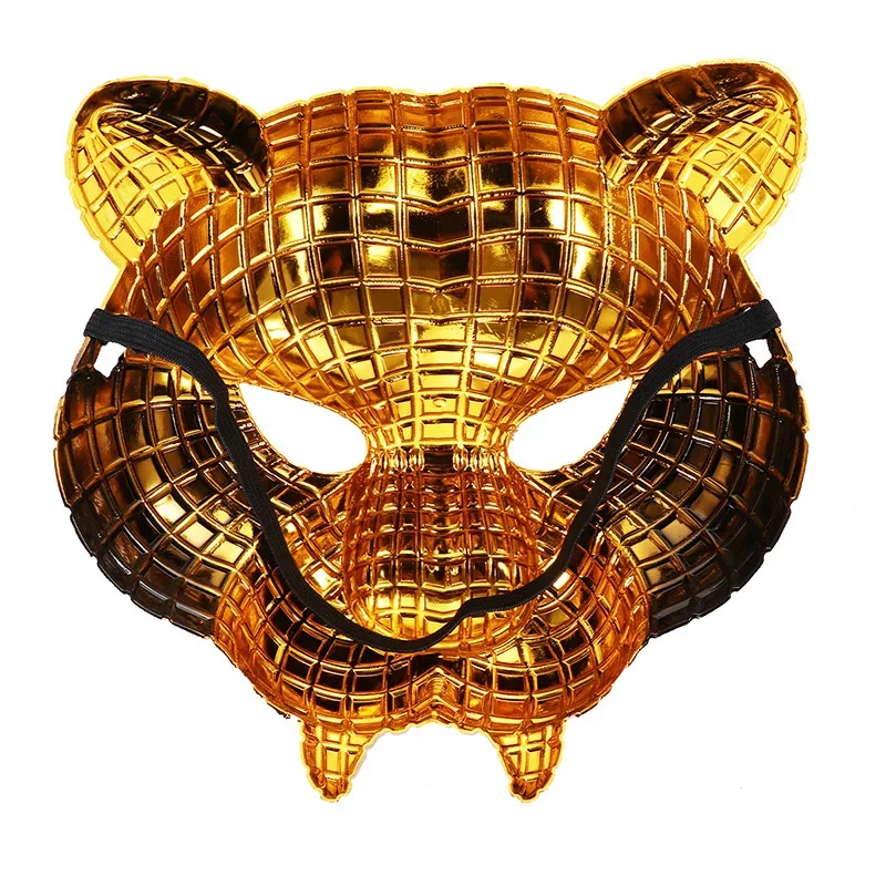 Halloween Golden Leopard Mask Tiger Adult Party Performance Costume Prop Mask For Man Cosplay