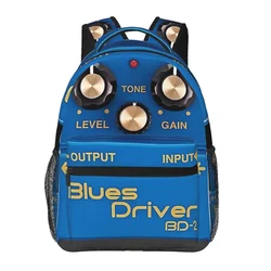 Boss Blues Driver BD-2 Overdrive Bluesbreaker Guitar Pedal Dirty Backpacks Boys Girls Bookbag School Bags Rucksack Shoulder Bag