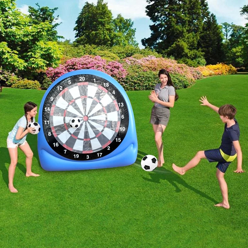 

Inflatable Soccer Dart Board Set Portable Outdoor Water Toy Pool Party Game for Kids Adults Family Interactive Football Target g