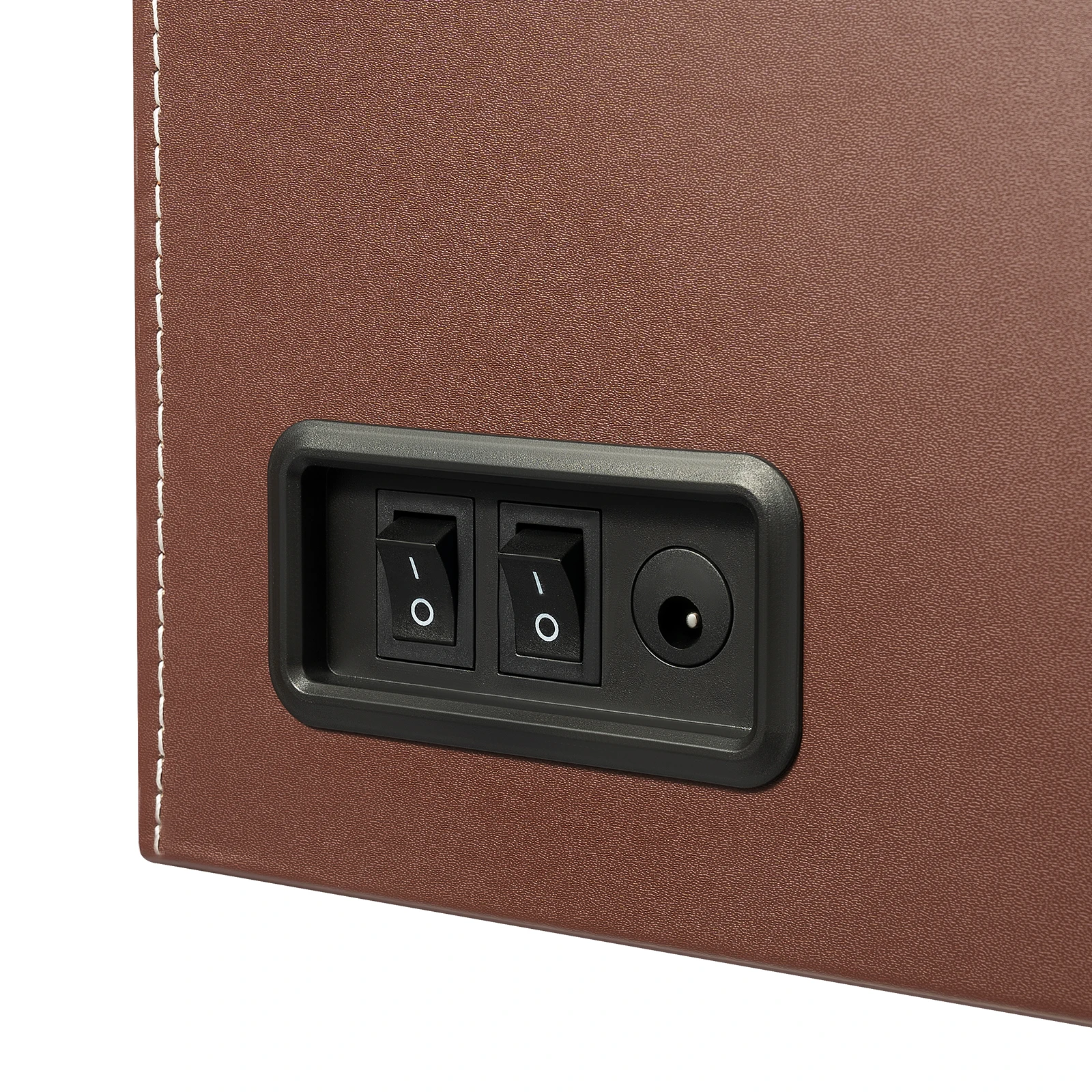 Uhrenbeweger mit 4+6 Fächern, Uhrenbox, Uhren-Organizer, 30*24cm Etui aus weichem PU in Braun für die Präsentation – Detail 9