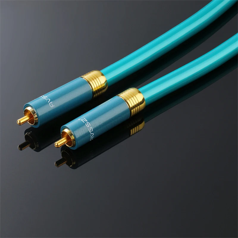 High-Grade RCA Cable Connector 5N Oxygen-free Single Crystal Copper HIFI Audio Signal Cable Connection RCA Double Lotus Adapters