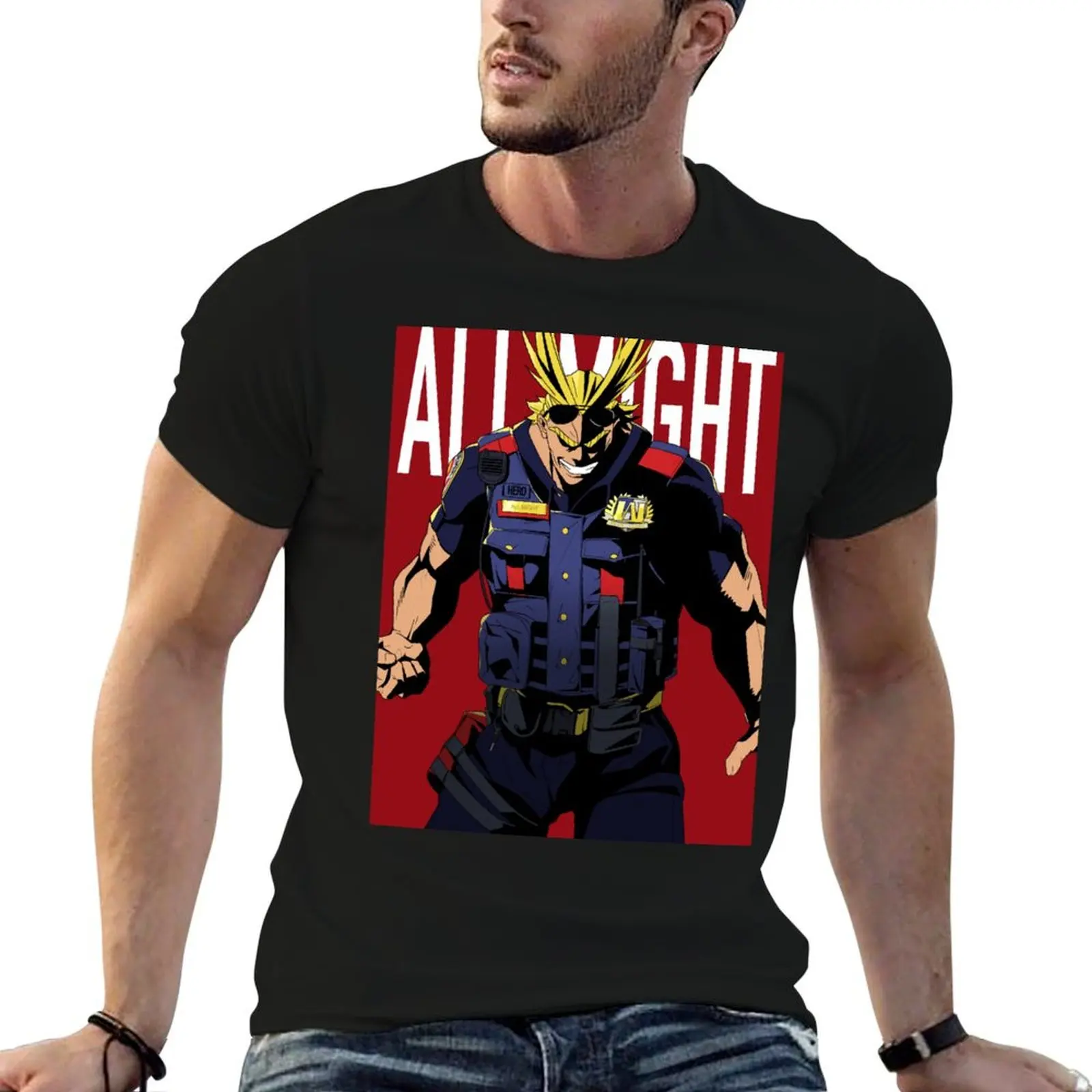 

Officer t shirt shirt man Red t man Allmight T-Shirt designer cotton