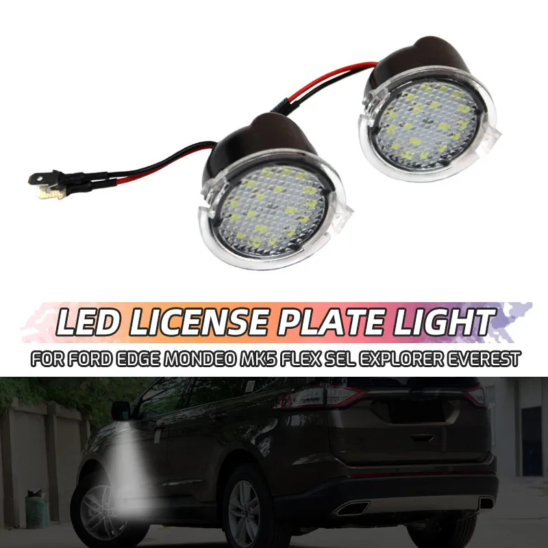 2pcs Car LED Under Side Rearview Mirror Puddle Light For Ford F-150 Mondeo MK5 Edge Fusion Explorer Flex Taurus Mustang Ligh 