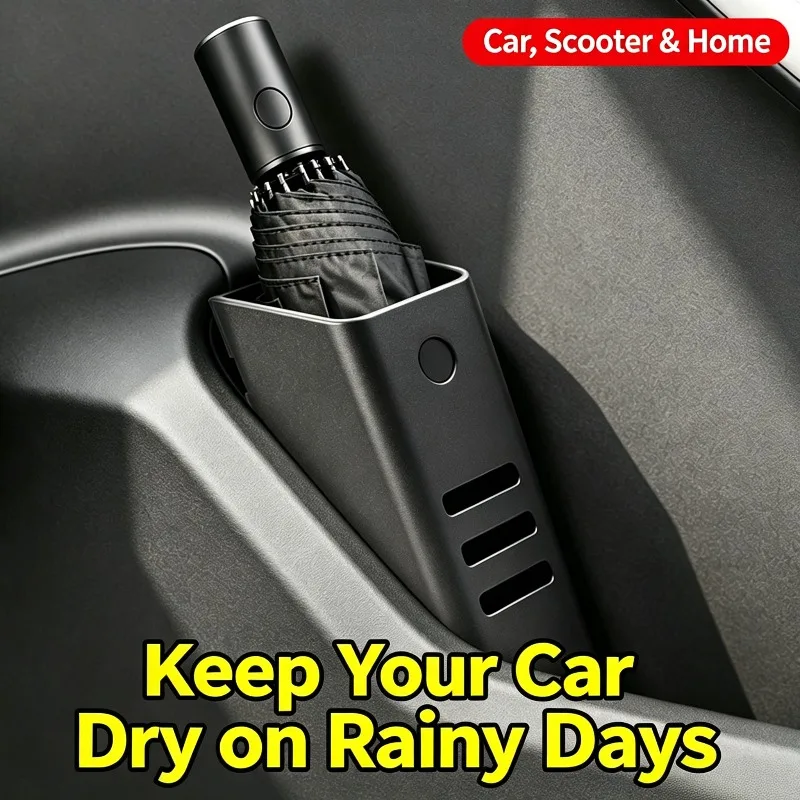 Portable Car Umbrella Holder Punch-free Installation Umbrella Storage Box Universal For Automobile Electric Motorcycle Indoor