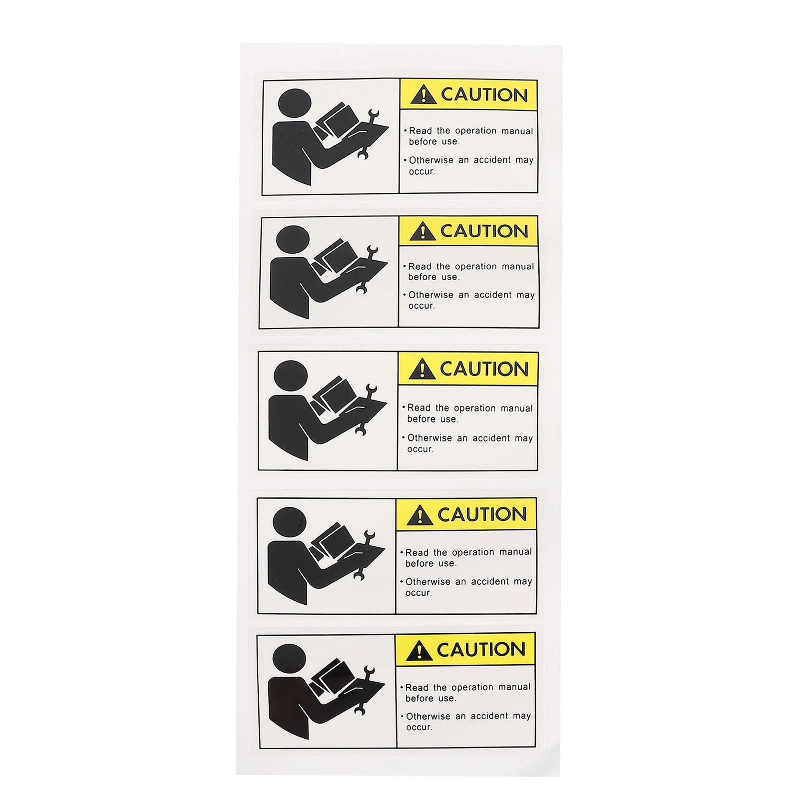 

5Pcs Safety Warning Sign Decal Strong Adhesion Caution Sticker for Equipment Maintenance Reading Instructions Warning Decals in