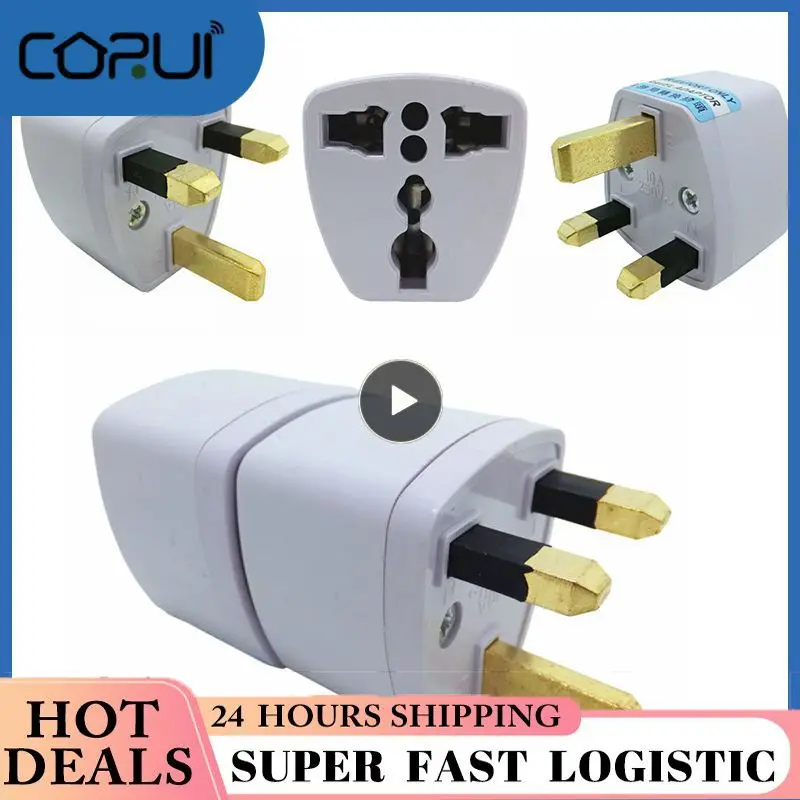 Universal 10A 250V Copper EU Korea Germany France Russia To HK UK Power Adapter Fused Plug Singapore Malaysia Converter Type G