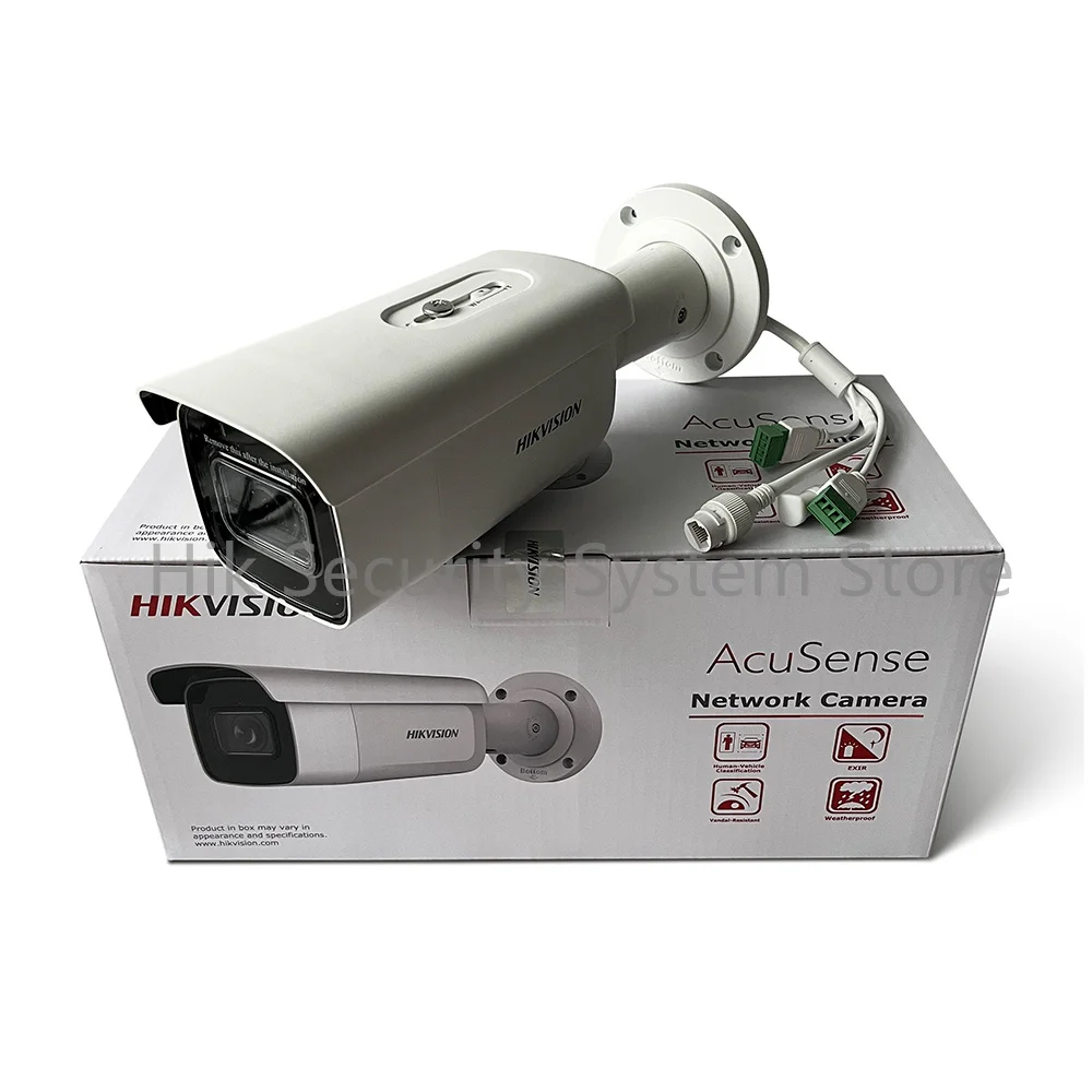 Cámara de red tipo bala varifocal motorizada Hikvision DS-2CD2643G2-IZS 4MP AcuSense