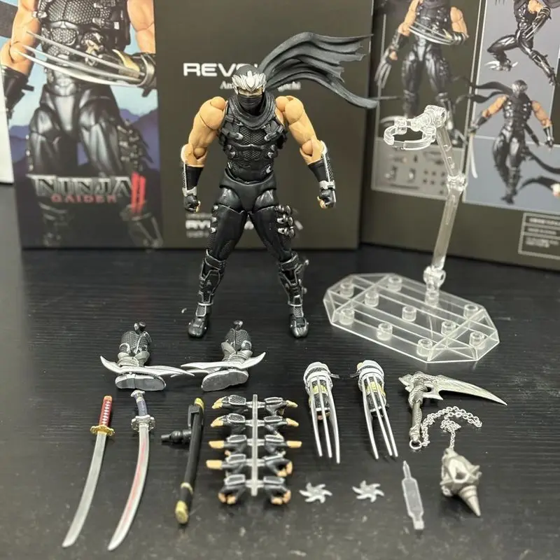 Revoltech Amazing Yamaguchi Ryu Hayabusa Ninja KO Articulated Action Figures Exquisite Model Kit Boy Collectible Trendy Toy Gift