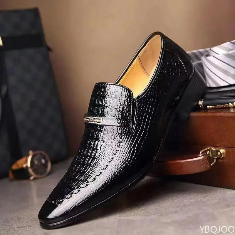 2025 Large Size Fashionable Men's Office Formal Shoes Low Cut Daily Comfortable Pointed Multifunctional Men's Wedding Shoes - Image 3
