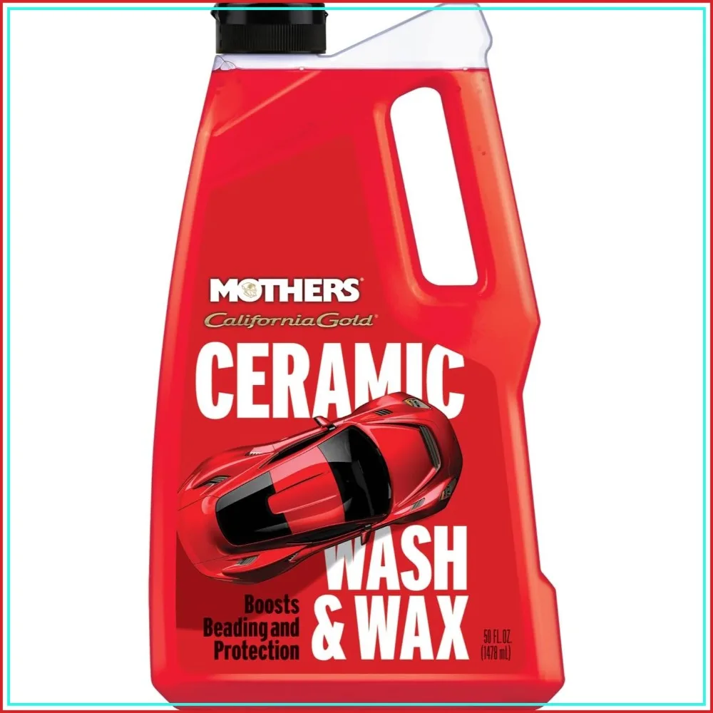 

pH Neutral Ceramic Wash & Wax, 50 oz – Super Sudsy, Watermelon Scented, Boosts Gloss & Beading, Foam Cannon Ready