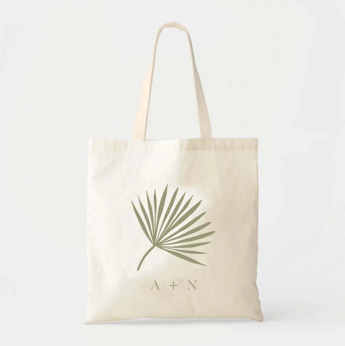 Tropical Leaf Tote - Wedding Welcome Bag - Custom Wedding Tote - Bachelorette Gift Bags - Destination Wedding Tote - Bridesmaid