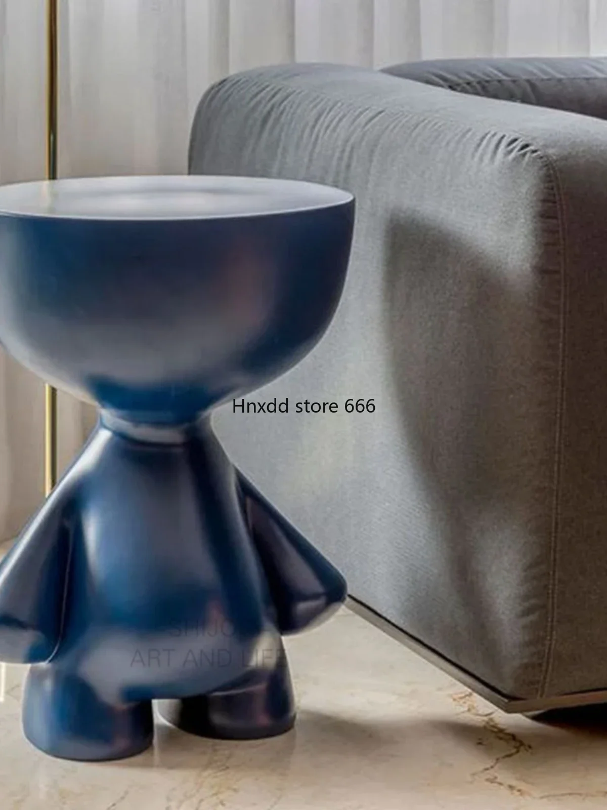 Table d'appoint moderne en FRP pour chambre à coucher, mobile, simple, Internet, célébrité, lumière cendrée, luxe