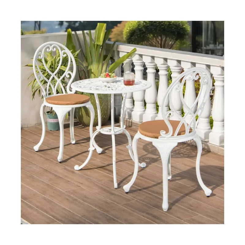 

Terrace Casual Aluminum Outdoor Furniture Terrace Balcony Aluminum Table and Chair Set
