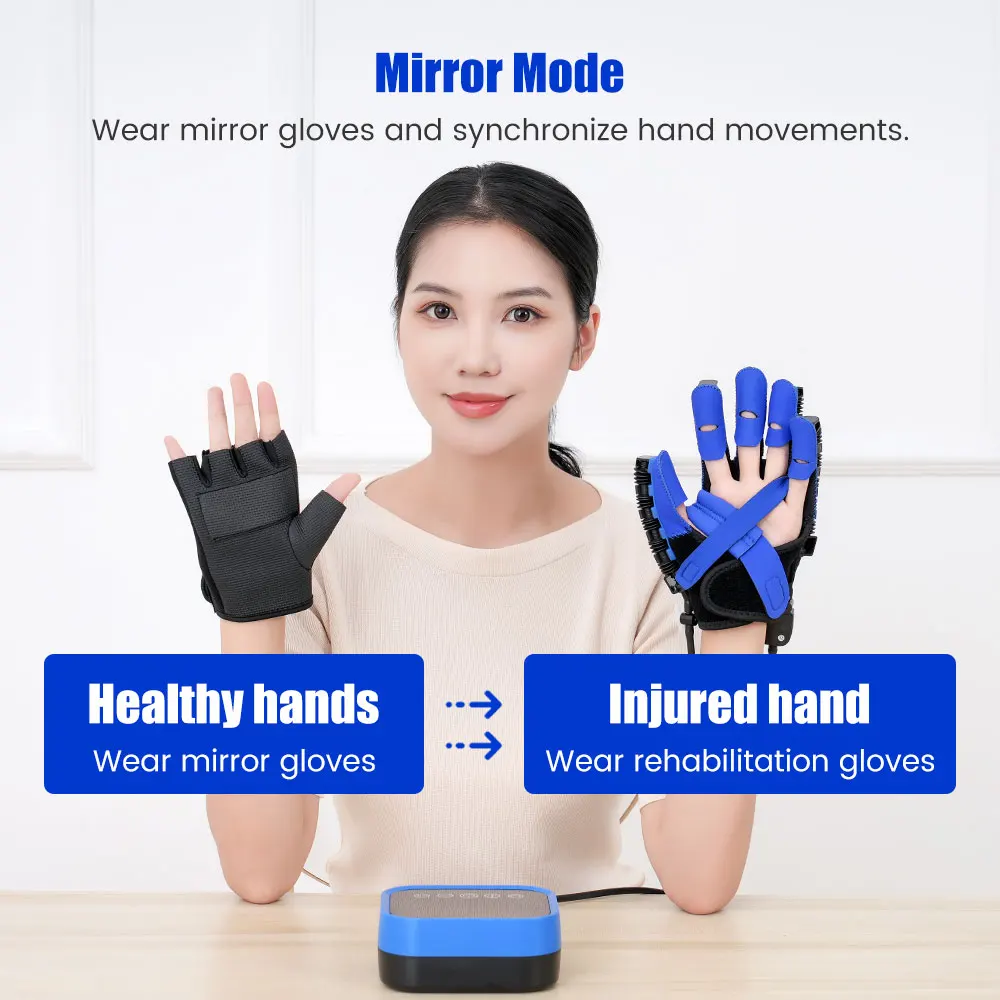 Left Right Hand Stroke Rehabilitation Equipment Hemiplegia Robot Gloves Cerebral Infarction Finger Trainer Robotic Recovery Tool