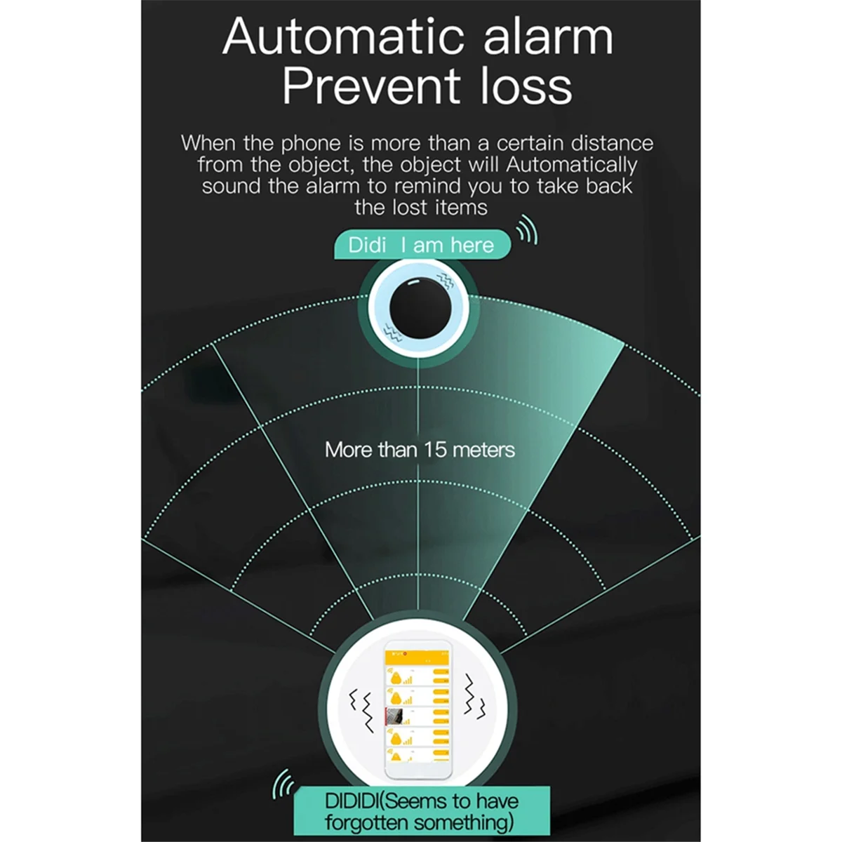 Mini GPS Tracker para Veículos, Key Finder, Pet GPS Tracker, Preto, 3 Pacotes
