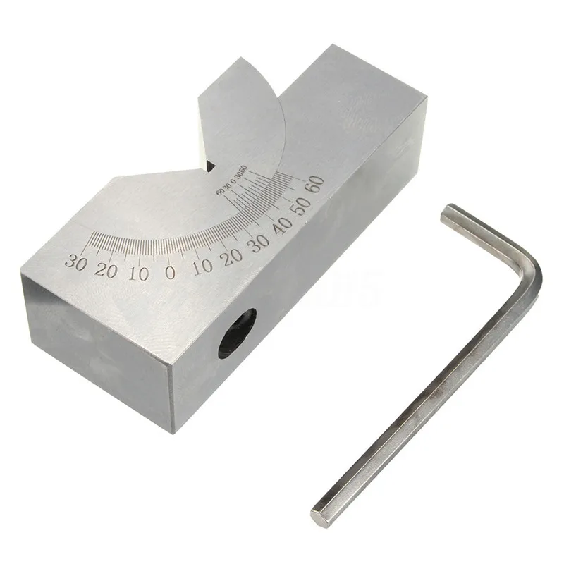 

75x25x32mm Precision Mini Adjustable Angle V Block Milling 0 Degree To 60 Degree