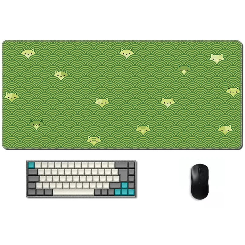 Large Gamer Mousepad Japanese Wave Computer Mouse Pad 90x40 Game Table Mechanical Keyboard Mat Gamer Decoration Mice Pad Deskmat