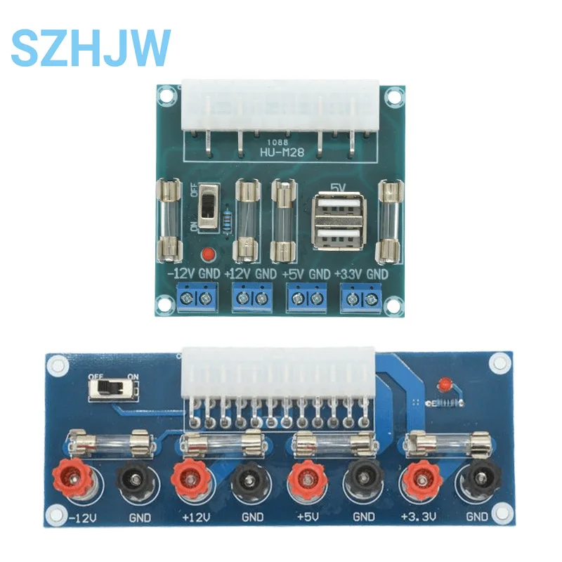 Transferência ATX para Placa Adaptadora, Circuito de Alimentação, Módulo de Saída, Terminal de Saída, Chassi Desktop PC, XH-M229, HU-M28W, 24Pin