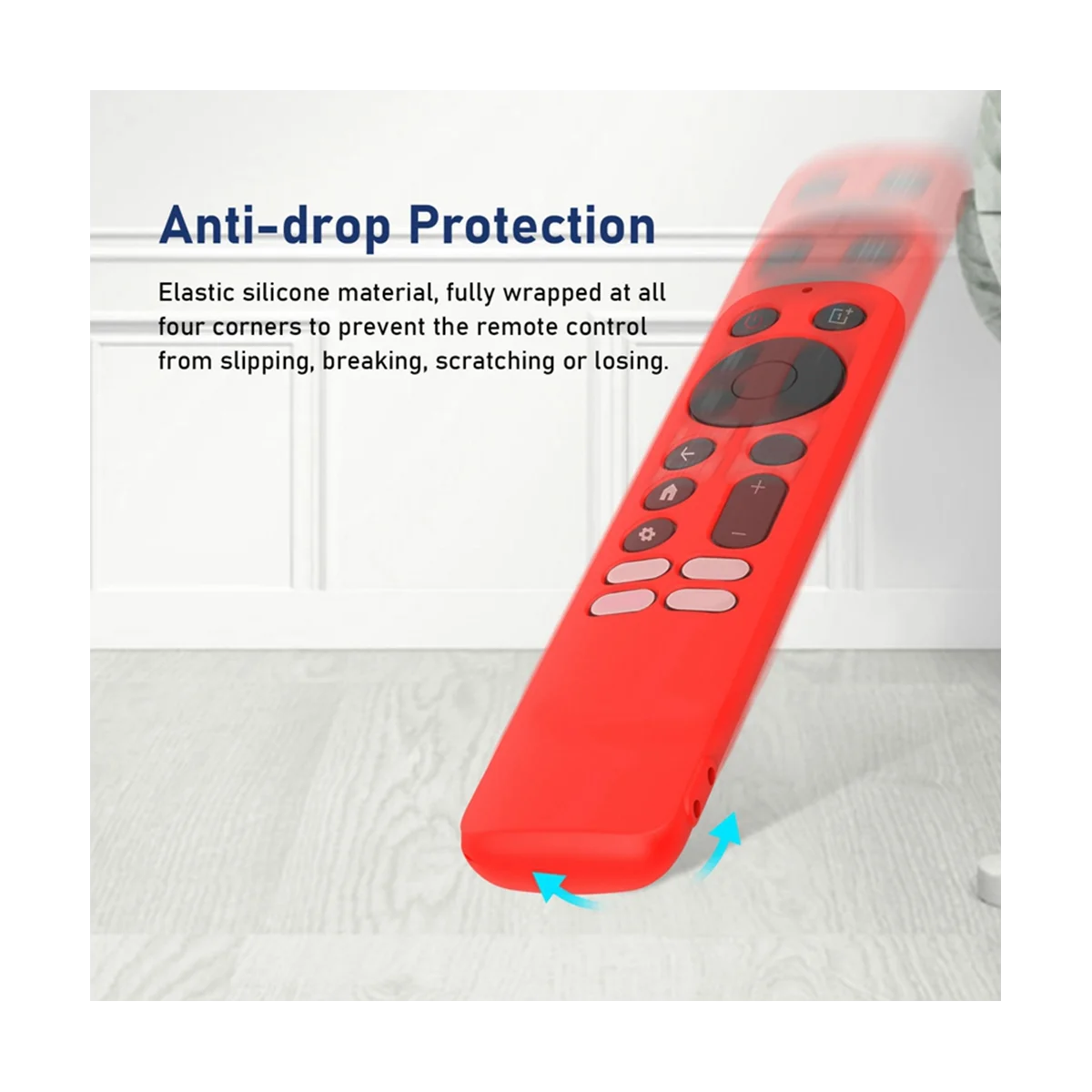 

For Oneplus TV Q2 Pro Remote Control Cover Portable Anti-Fall Dust-Proof Silicone All-Pack Cover, A