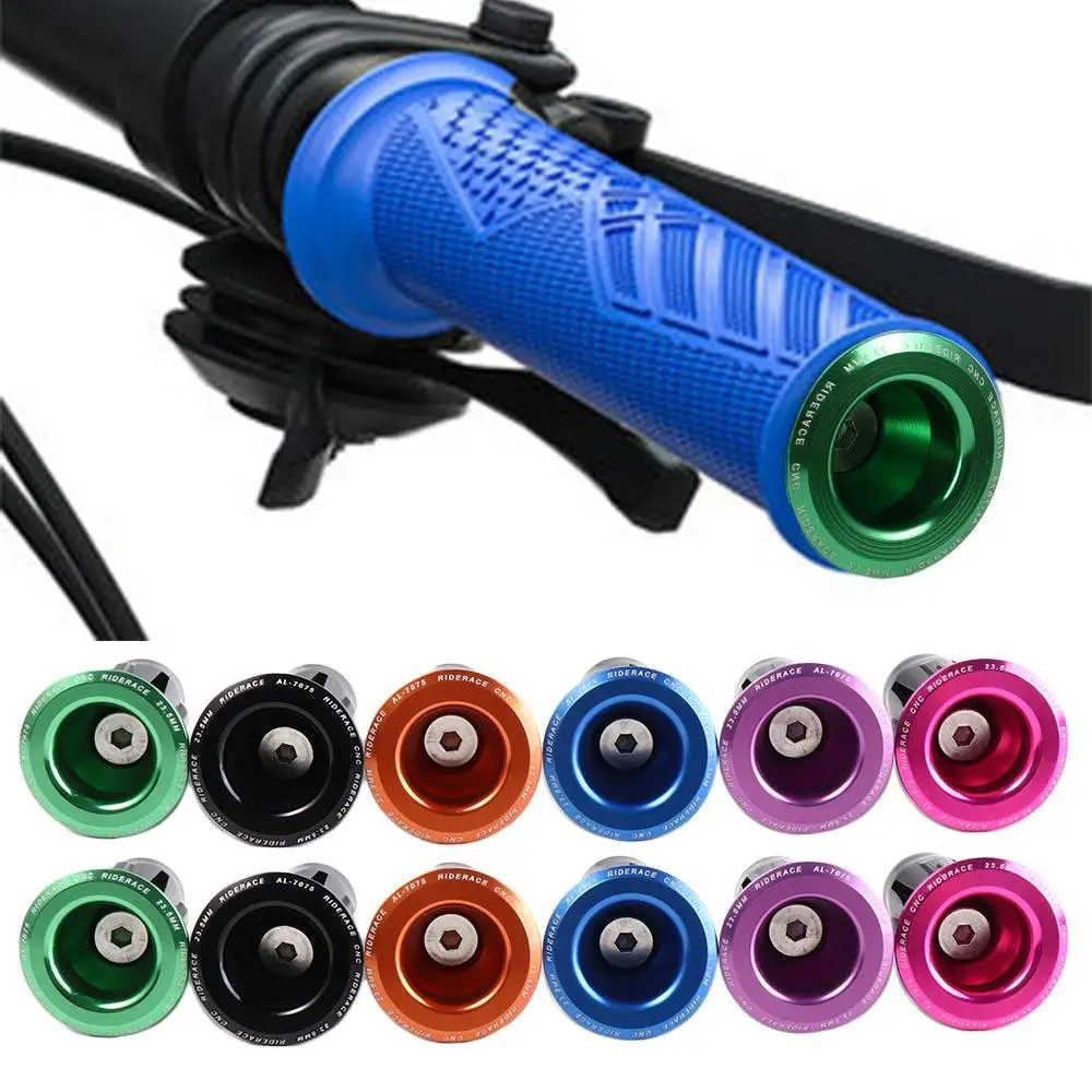 

Bicycle Bar End Plug Mtb Road Bike Handlebar End Cap 23.5MM Aluminum Alloy Bicycle Handle Bar End Cap MTB Grip Plugs Locking Cap