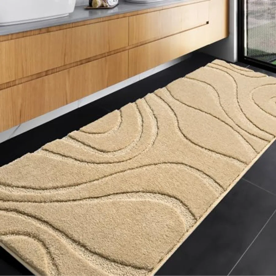 

Bathroom Rugs Runner, Etra Long Bathroom Rug Non-Slip Mache Washable Bath Mats, Soft Carpets for Floor, Tub and Shower, Home De