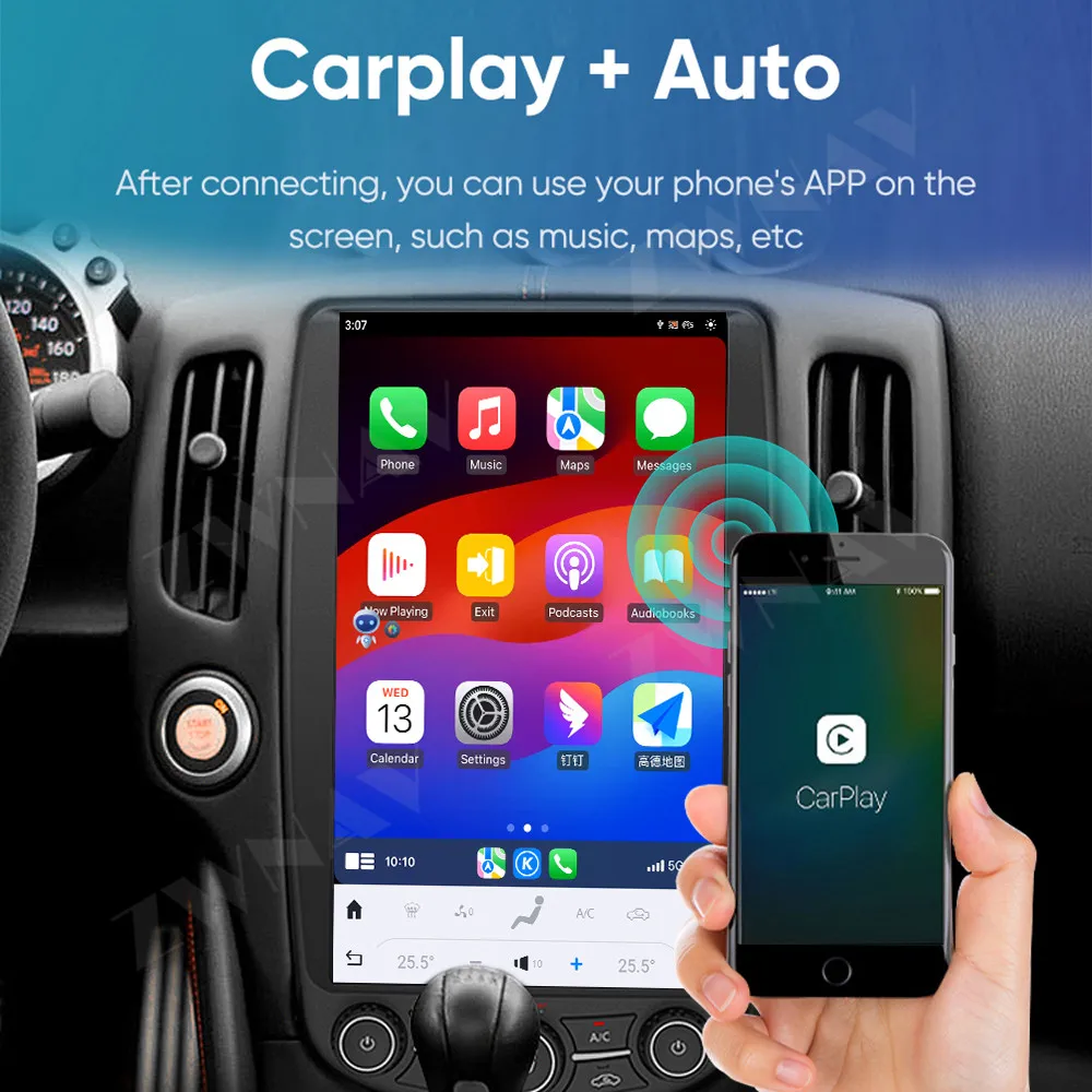 

Android 13 GPS Navigation Wireless Carplay 13.6 inch Touch Screen For Nissan 370Z 2009-2021 WIFI Android auto Head Unit Auto