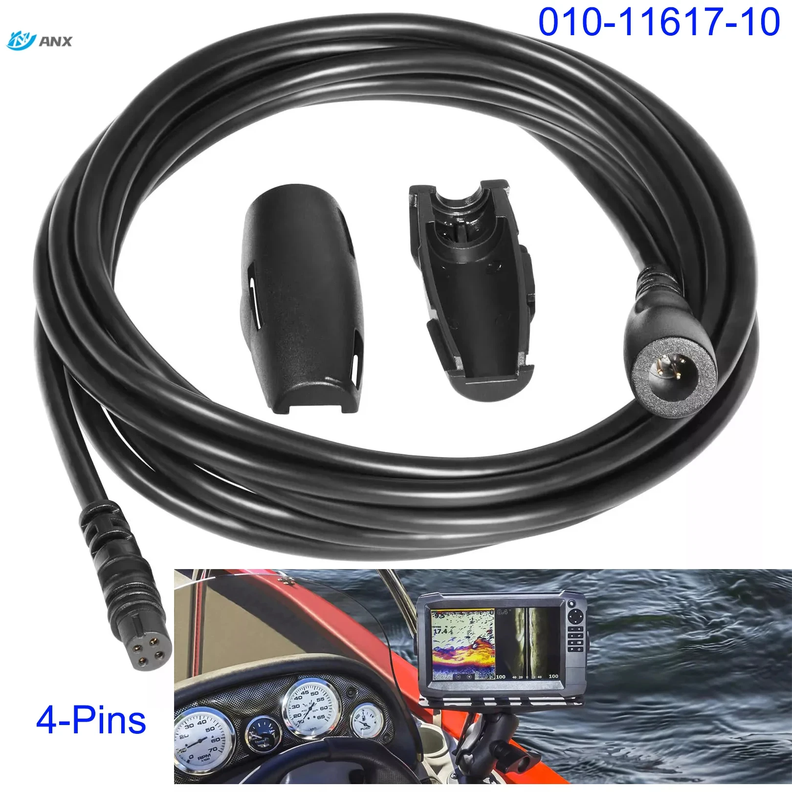 Cable de extensión para transductor Garmin Echo echoMAP CHIRP, 010-11617-10, para Garmin echoMAP Plus, accesorios para GPS marinos