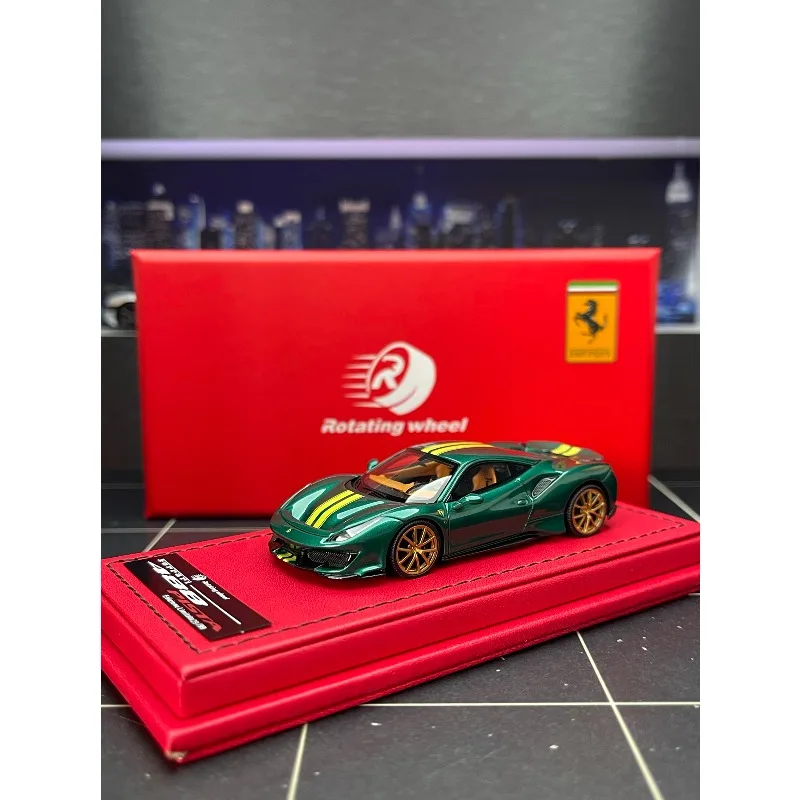

RW 1:64 488 Модель автомобиля из литой под давлением из смолы Pista, праздничная подарочная игрушка для мальчиков, коллекционный предмет для взрослых.