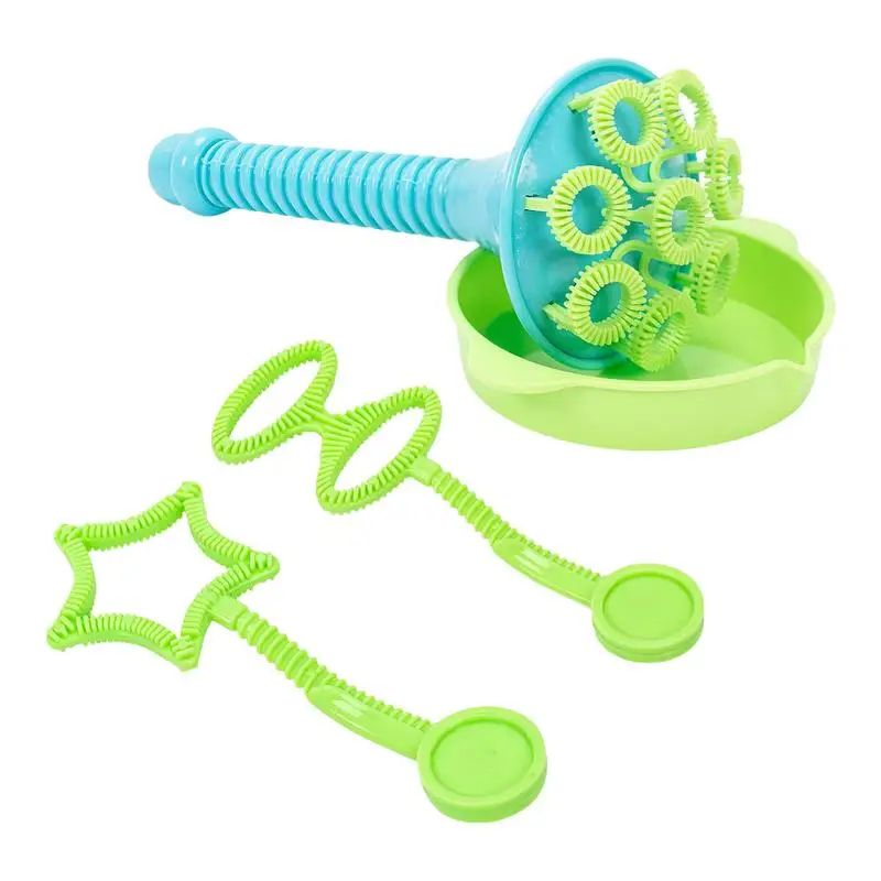 Bubble Wands Cute Bubble Blower With Tray Funny Making Toys Trumpet Wand For Kids Outdoor Giant Bubble Stick Summer Toys Gifts