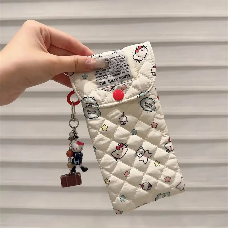 

Аниме Hello Kitty Girl-heart японский кот сумка для хранения очков портативный защитный чехол для хранения солнцезащитных очков мультяшный чехол-держатель