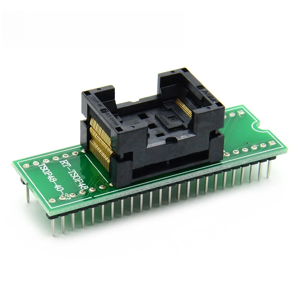 TSOP48 to DIP48 Adapter TSOP48 Socket TSOP-48-0.5-OTS04B for RT809F RT809H T56 for XELTEK USB Programmer Double Contact