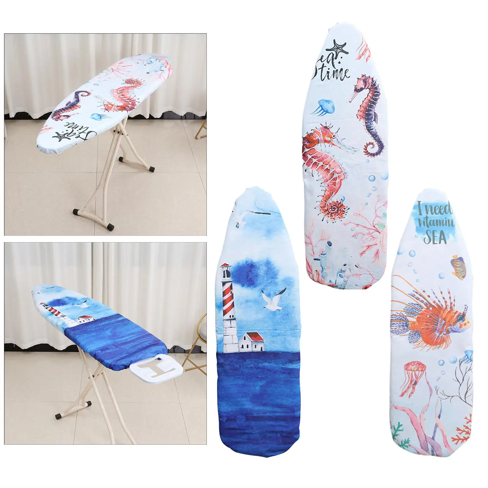 140x50cm Ironing Board Padded Cover Nonslip Heat Insulation Ironing Table Cover Protector for Home Cleaning Tools Families