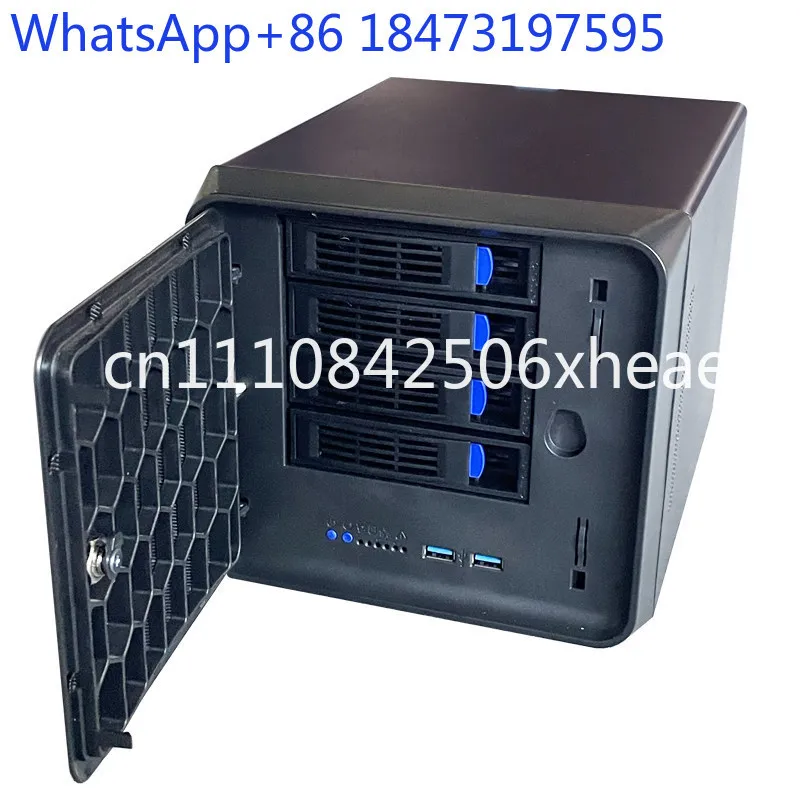Multi-disk hot-swappable NAS chassis DIY Black Synology Network Storage ITX main board silent fan