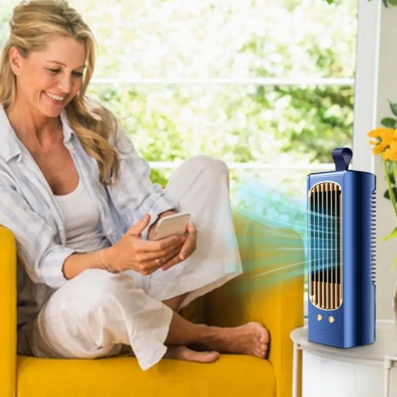 

Room Cooling Fan Personal Air Conditioning Fan Adjustable 3 Speeds Rechargeable Personal Room Air Cooler Quiet Air Conditioning