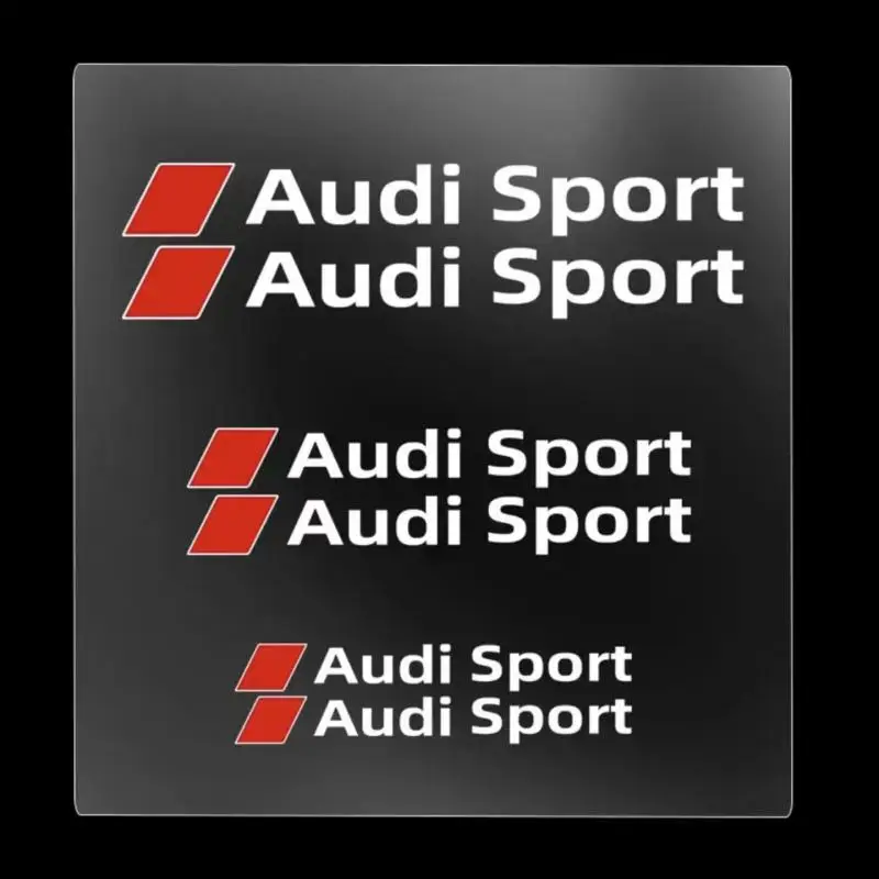 PVC-Auto-Bremssattel-Aufkleber, hitzebeständige Aufkleber, Autozubehör für QUATTRO für Audi S Line A1 A3 A4 A6 A7 Q3 Q5 Q7 RS3 RS4