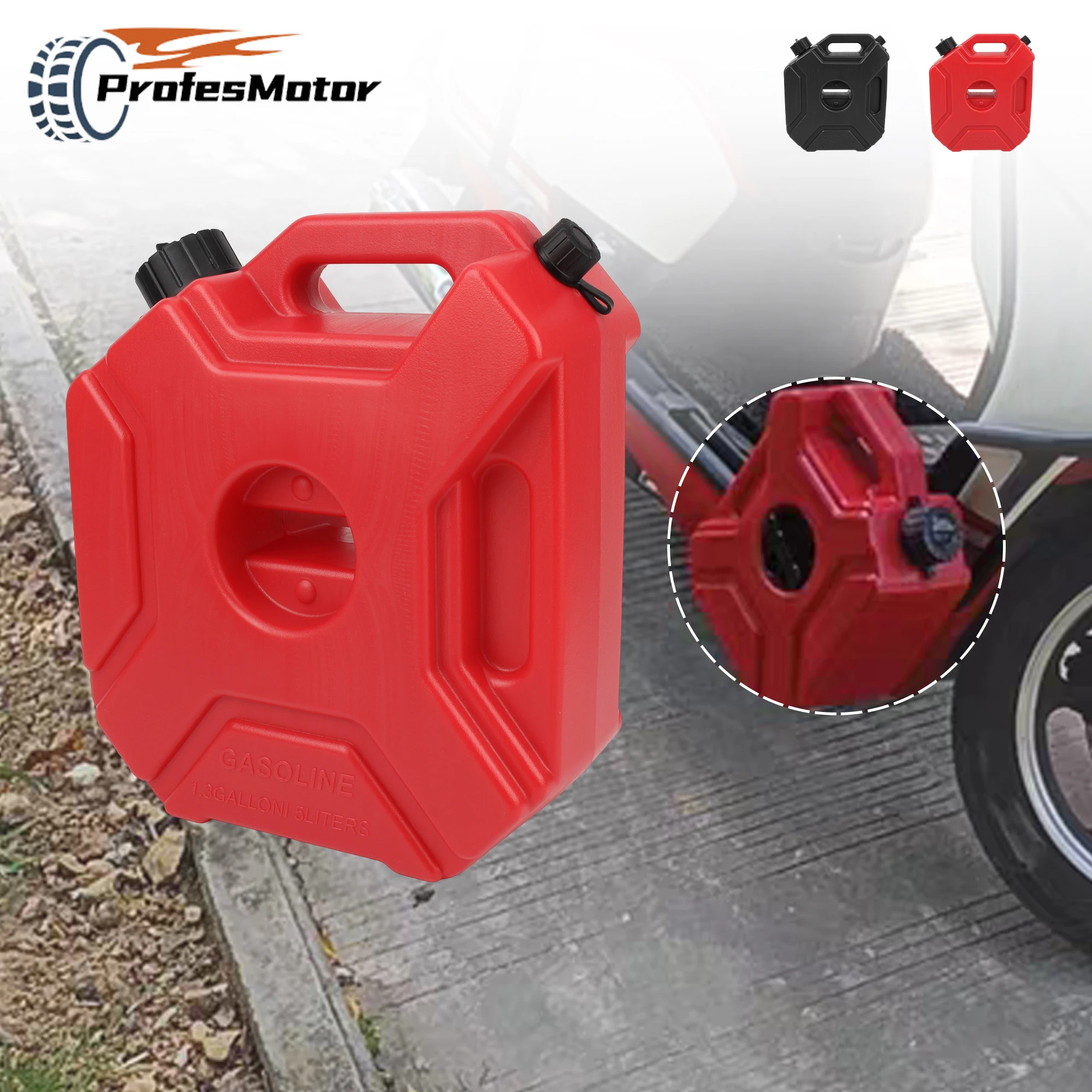

Motorcycle New 5L Spare Oil Drum With Key Lock Clip For UTV Enduro Motocross Cafe Racer Scooter Oil Barrel Modified Accessories