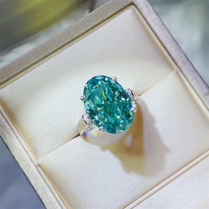 

Мятно-зеленое кольцо Mint Fairy Air Ice Flower для женщин с муассанитом 10 карат, платина PT950 | Свежий зеленый оттенок, нежный и элегантный.
