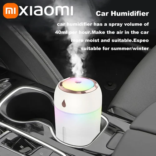Imagen 2 del producto Xiaomi-humidificador de aire portátil para coche, difusor de Aroma eléctrico, niebla de luz LED fría para el hogar, purificador de plantas de aromaterapia